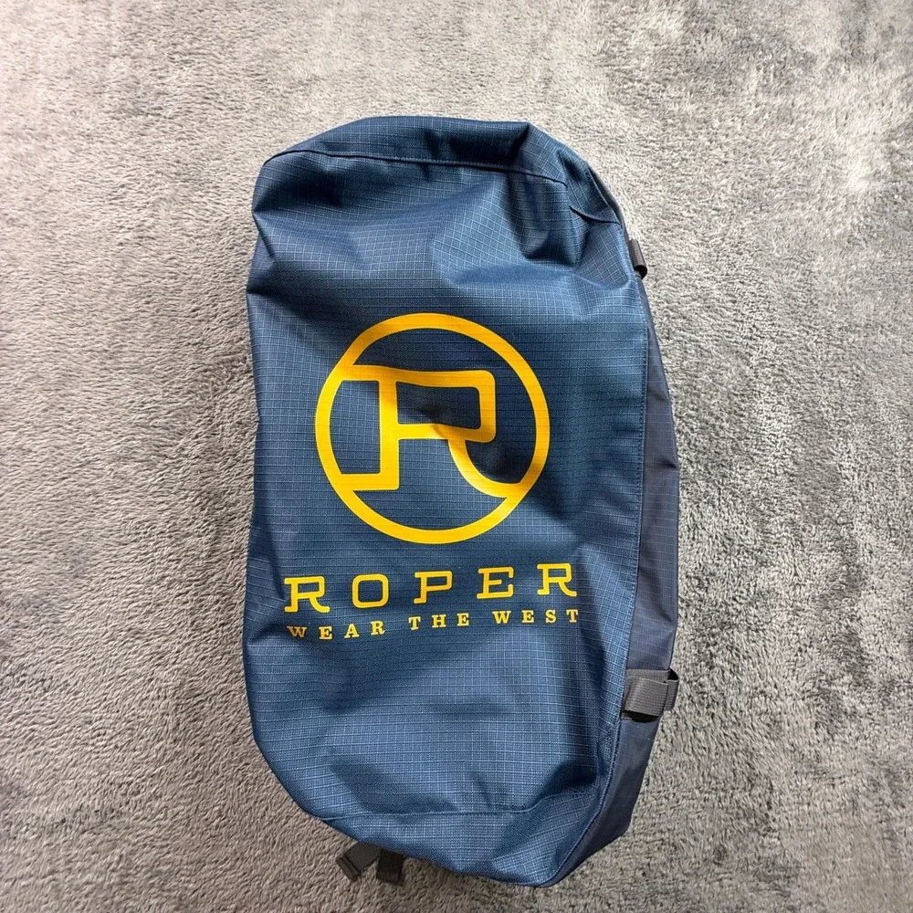 Roper Duffel Bag Backpack Unisex Large Blue Excellent Wear the West 23in Rodeo